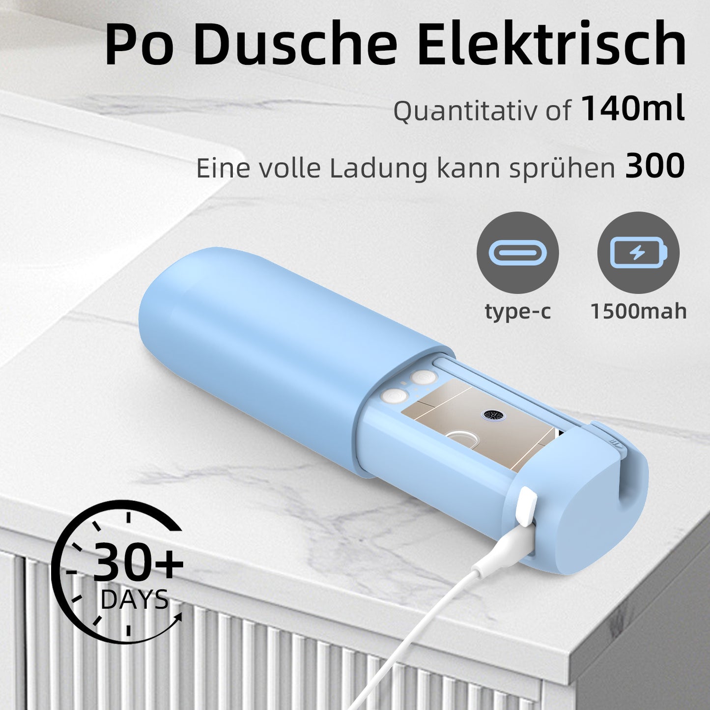 Leeko Po Shower Electric Portable Bidet Intimate Showers Shower Pussy Bath Hand Shower Travel Gadgets Sustainable Products Reduces Gynecological Diseases Relieves Hemorrhoids Pain Keep Fresh