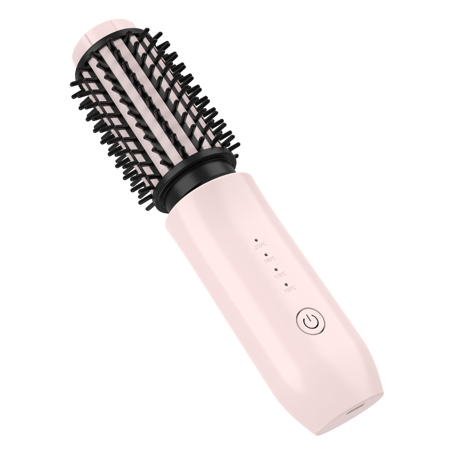 Leeko 무선 열선 헤어 컬링 브러시, 3 in 1 열선 헤어 브러시 40mm, 휴대용 열선 헤어 컬러 및 스트레이트너 브러시, 4단계 온도 조절, 7000mAh USB 충전식 무선 헤어 컬러 (핑크) 