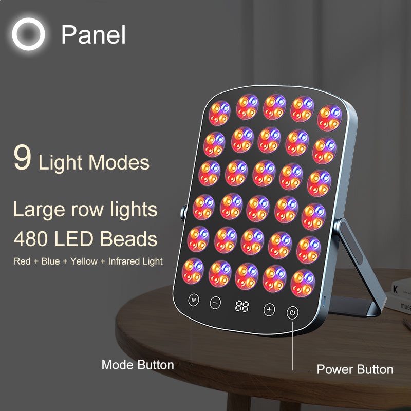 Leeko 2-in-1 LED Vanity Mirror & Advanced Skin Therapy Panel