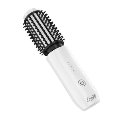 Leeko 무선 가열 헤어 컬링 브러시, 3 in 1 핫 헤어 브러시 40mm, 휴대용 가열 헤어 컬러 및 스트레이트너 브러시, 4단계 온도 조절 기능, 7000mAh USB 충전식 가열 헤어 브러시 스타일러 