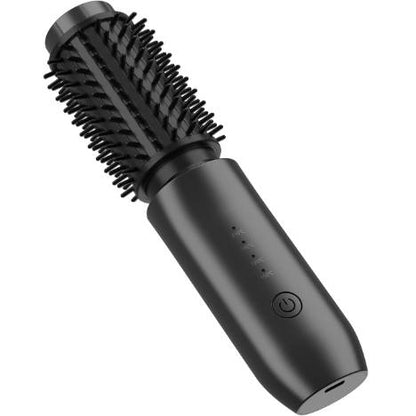 Leeko 무선 열선 헤어 컬링 브러시, 3 in 1 열선 헤어 브러시 40mm, 휴대용 열선 헤어 컬러 및 스트레이트너 브러시, 4단계 온도 조절 기능, 7000mAh USB 충전식 열선 헤어 브러시 스타일러 (블랙) 
